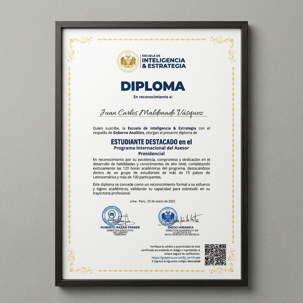 Reconocimiento como Estudiante Destacado y Medalla al Mérito